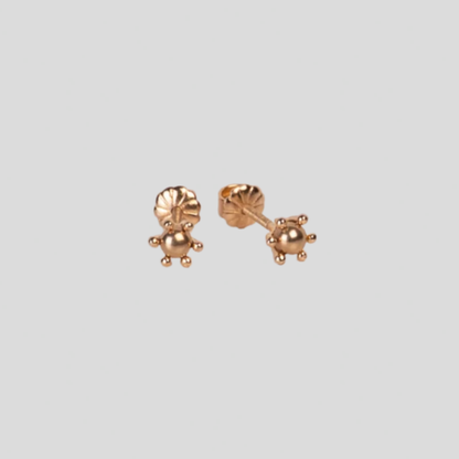 Aros bolita pistilo Oro 18K