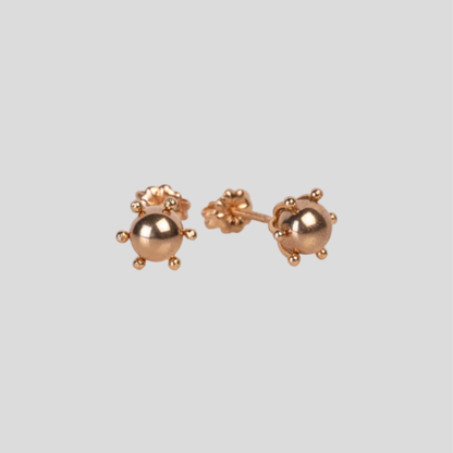 Aros bolita pistilo Oro 18K
