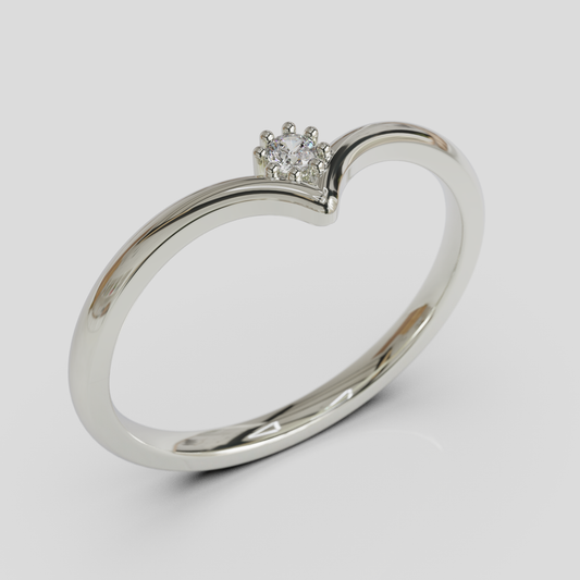 Anillo de Compromiso Eve Plata 950