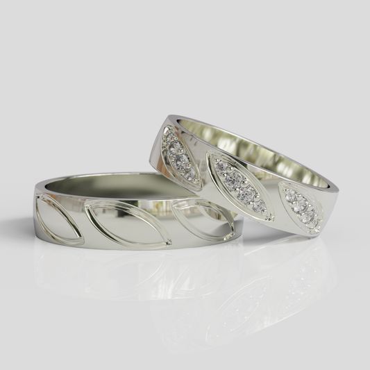 Argollas de Matrimonio Fiorella Plata 950 5mm
