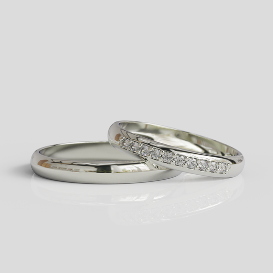Argollas de Matrimonio Aruba 3mm Plata 950