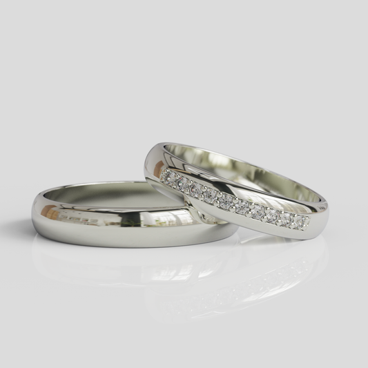 Argollas de Matrimonio Aruba  Plata 950 4mm