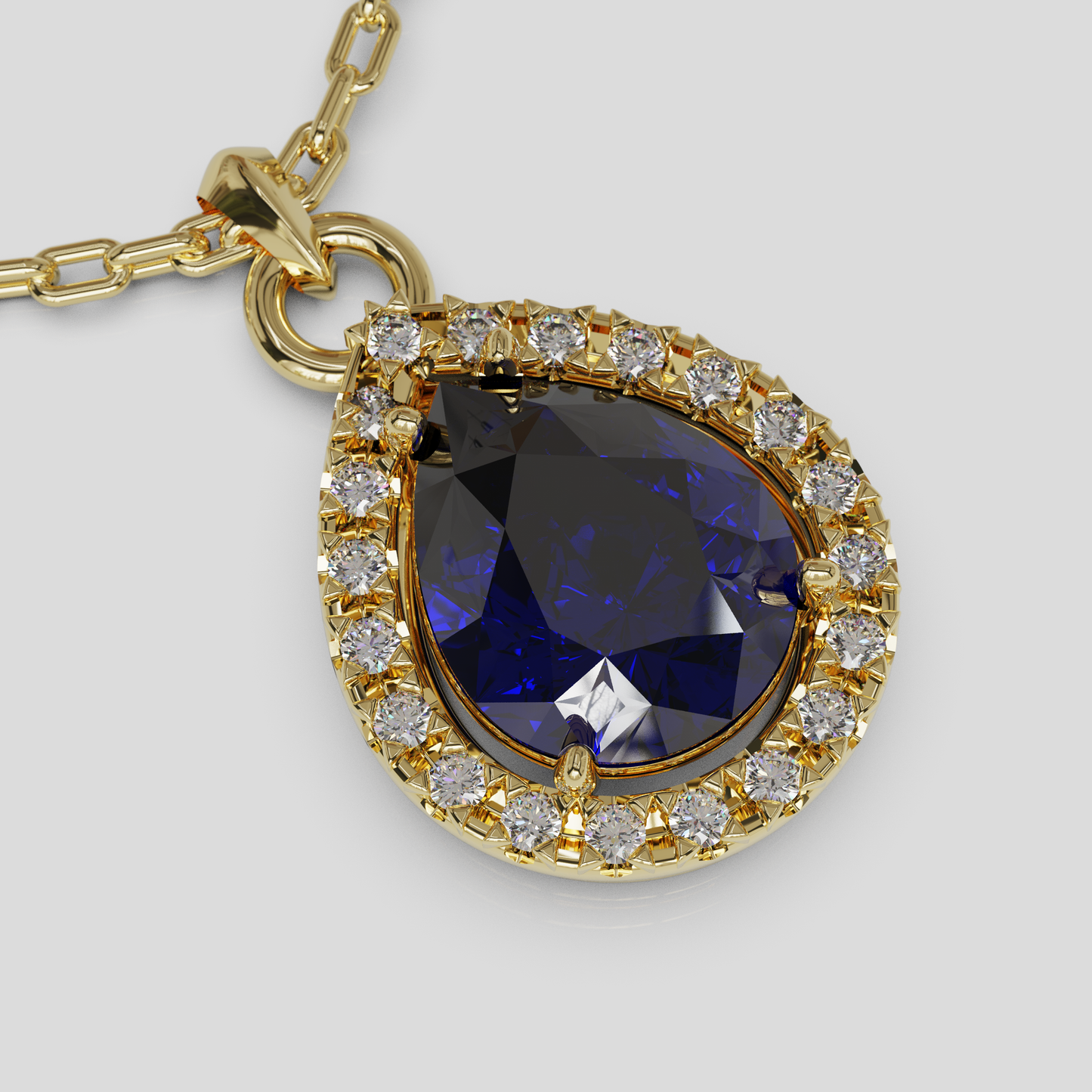 Conjunto Cadena Limada con Dije Lágrima de Reina