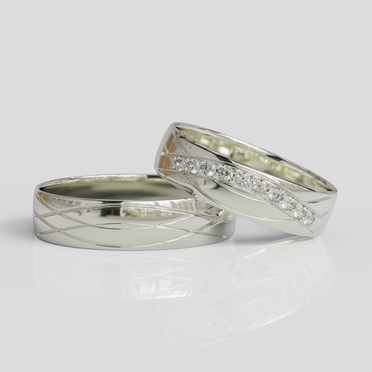 Argollas de Matrimonio Plata 950 Armour
