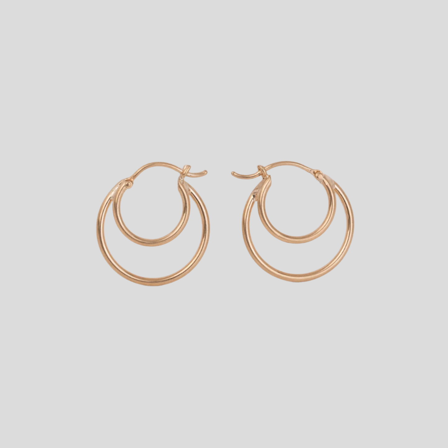 Aros Doble Tubo 20mm 18k