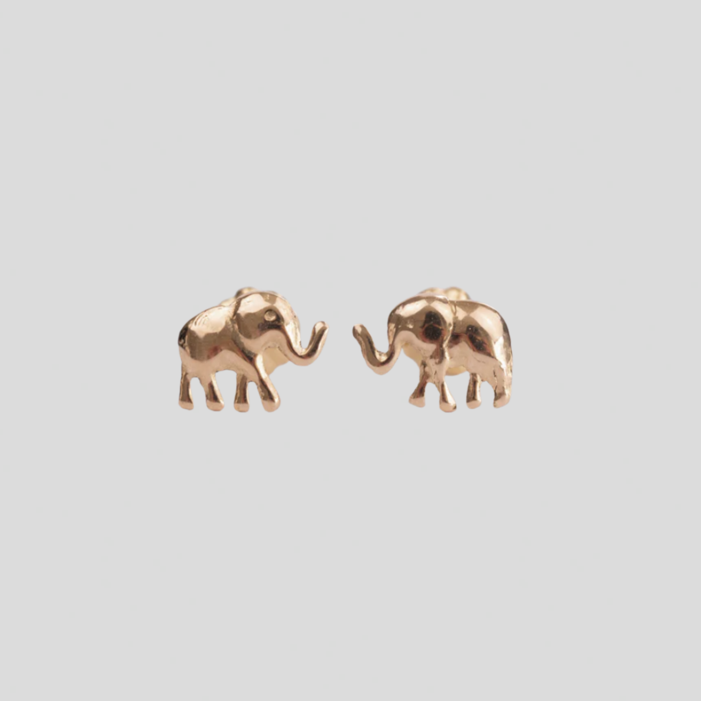 Aros Elefante Oro Rosado 18K