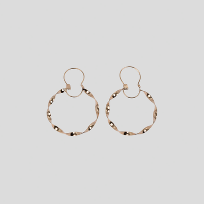 Aros Entorchados con gancho Oro 18K