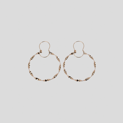 Aros Entorchados con gancho Oro 18K