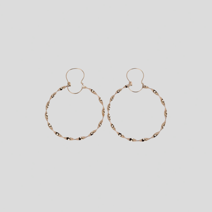 Aros Entorchados con gancho Oro 18K