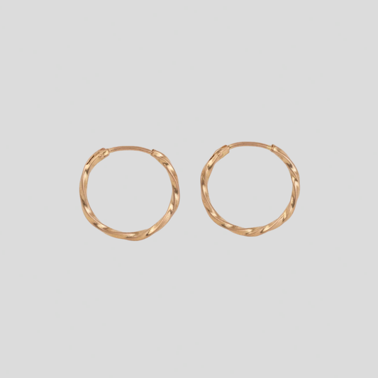 Aros Entorchados Oro 18K
