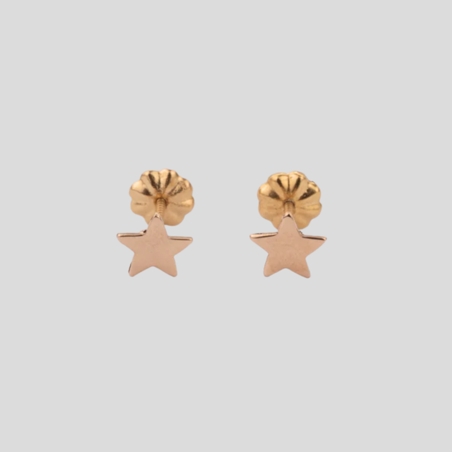 Aros Estrella Oro Rosado 18K