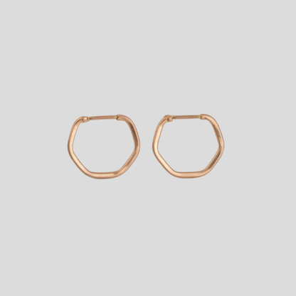 Aros Hexagonales Oro 18K