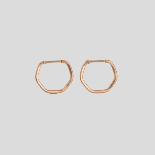 Aros Hexagonales Oro 18K