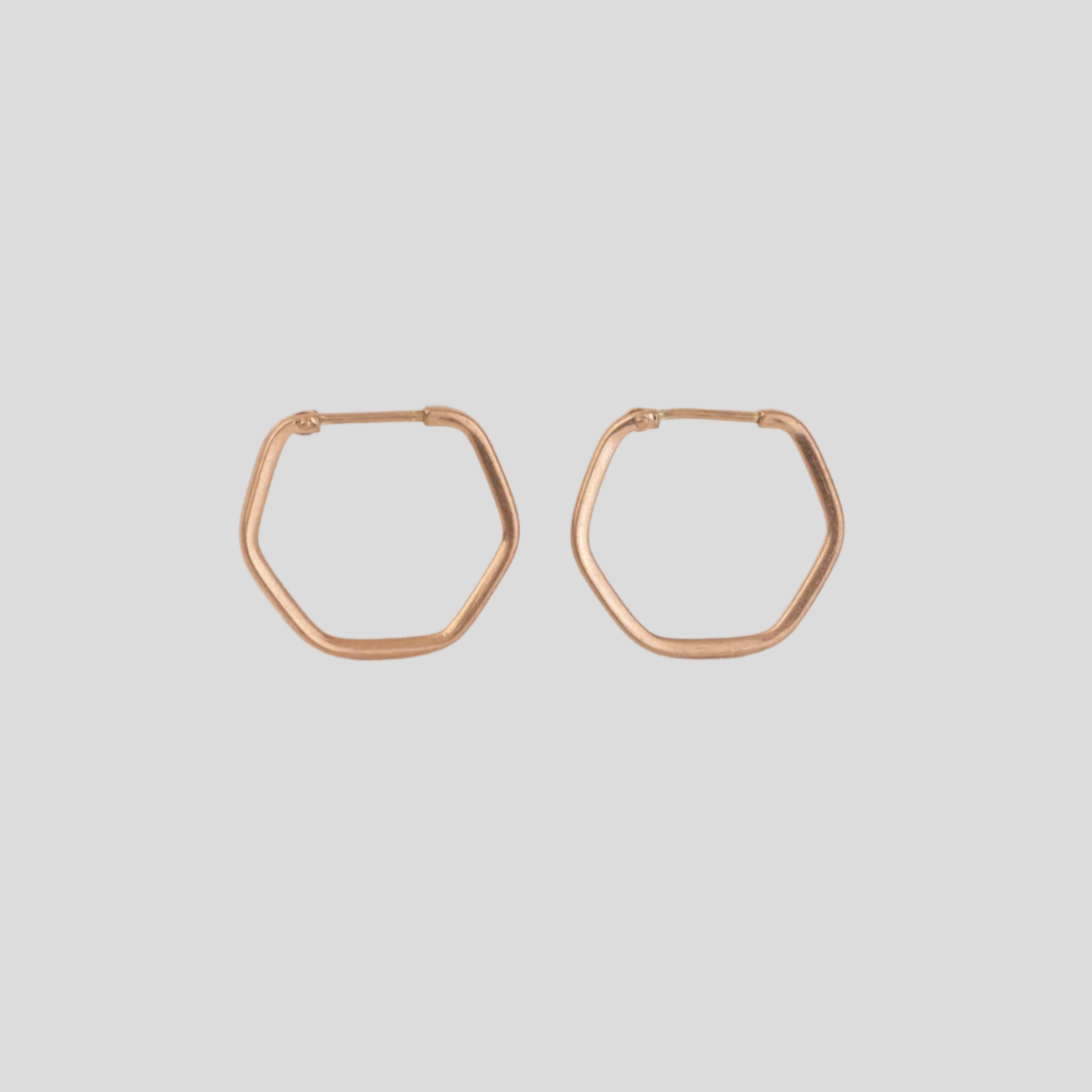 Aros Hexagonales Oro 18K