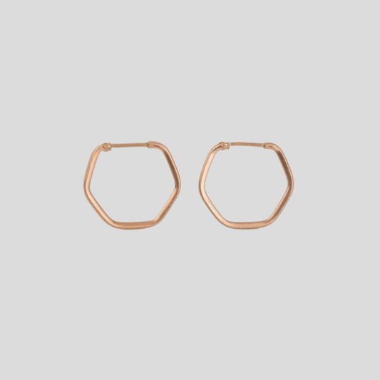Aros Hexagonales Oro 18K