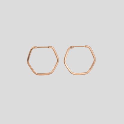 Aros Hexagonales Oro 18K