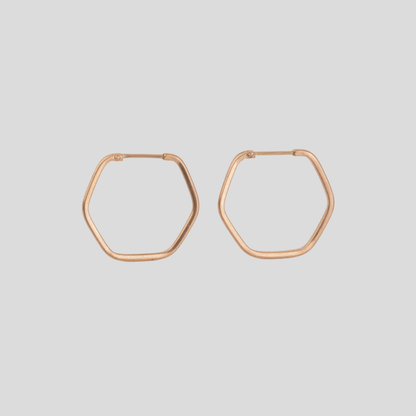Aros Hexagonales Oro 18K