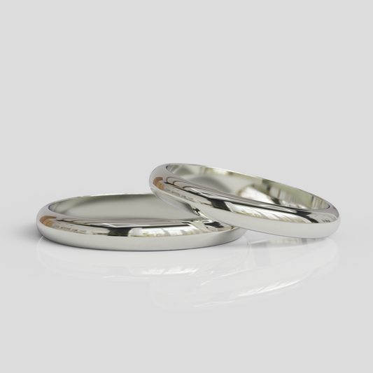 Argollas de Matrimonio Inglesas Plata 950 3mm
