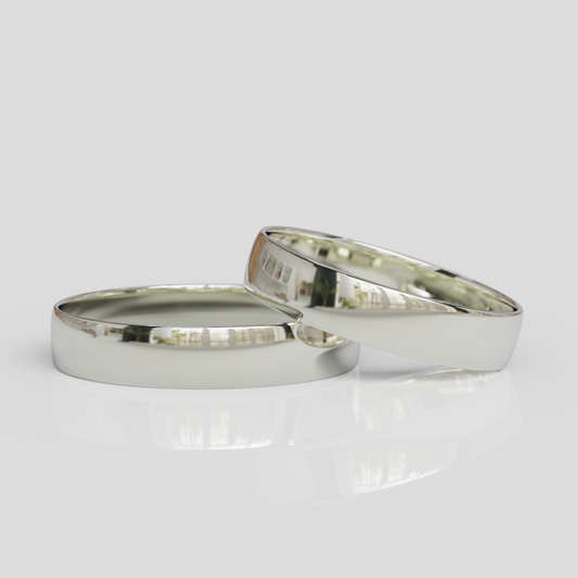 Argollas de Matrimonio Media Caña Plata 950 4mm