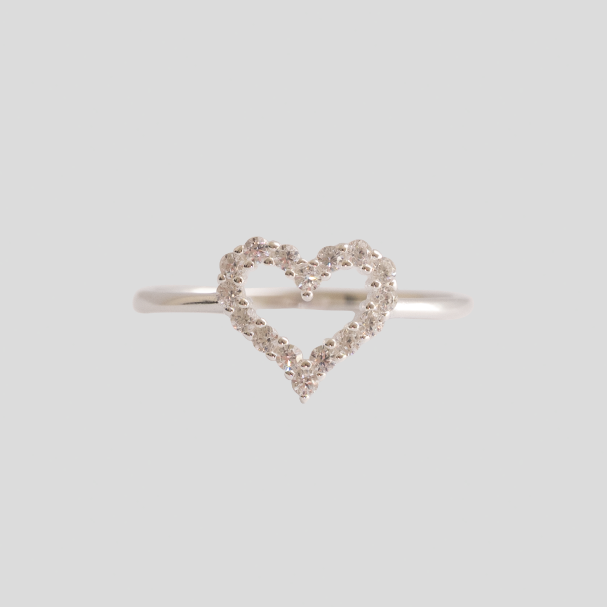 Anillo plata 925 Corazón Brillante