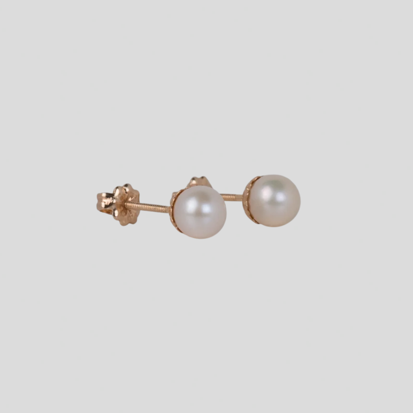 Aros Perla Oro 18K