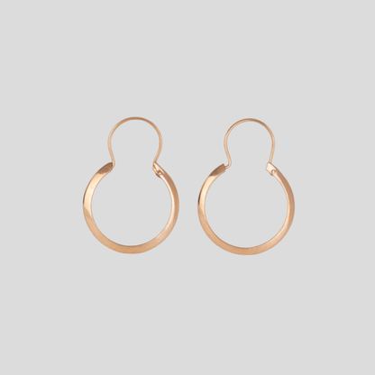 Aros Planos con gancho 18K