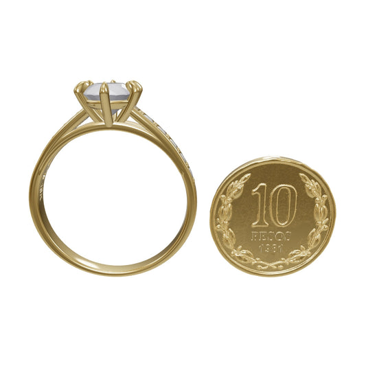 Anillo de Compromiso Azalea Plata 950