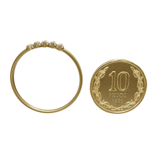 Anillo de Compromiso Estela Plata 950