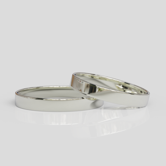 Argollas de Matrimonio Tubo Plata 950 3mm