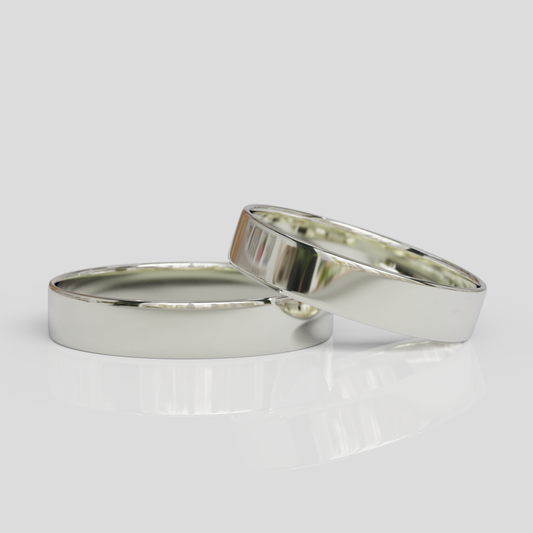 Argollas de Matrimonio Tubo Plata 950 4mm