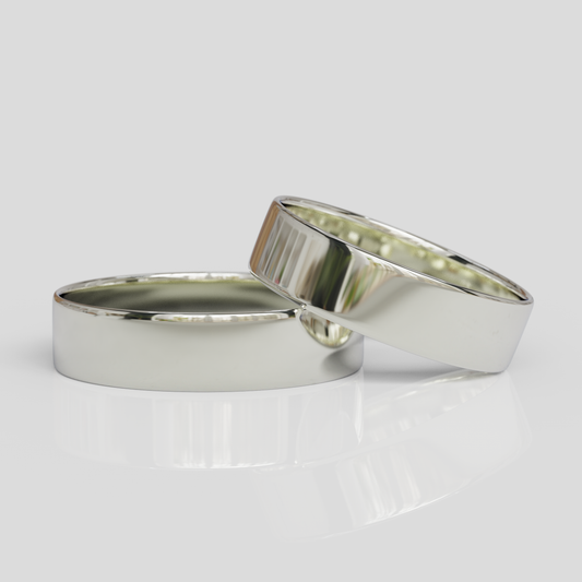 Argollas de Matrimonio Tubo Plata 950 5mm