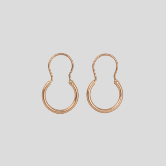 Aros Tubo con gancho Oro 18K