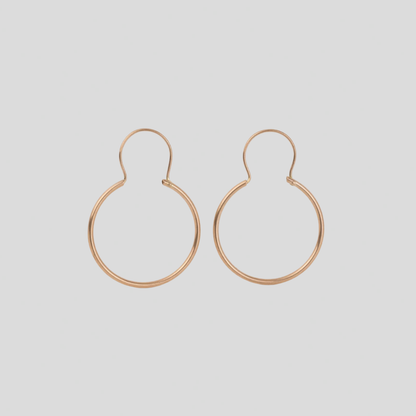 Aros Tubo con gancho Oro 18K