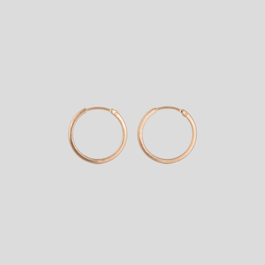 Aros Tubo planos 18K