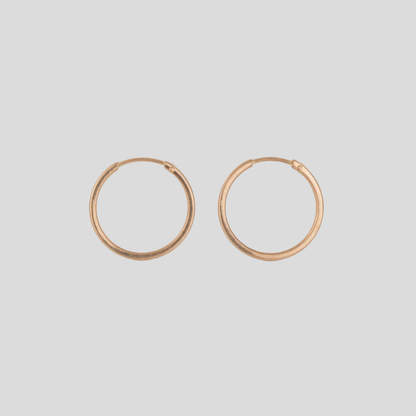 Aros Tubo planos 18K