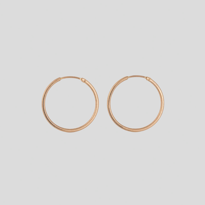 Aros Tubo planos 18K